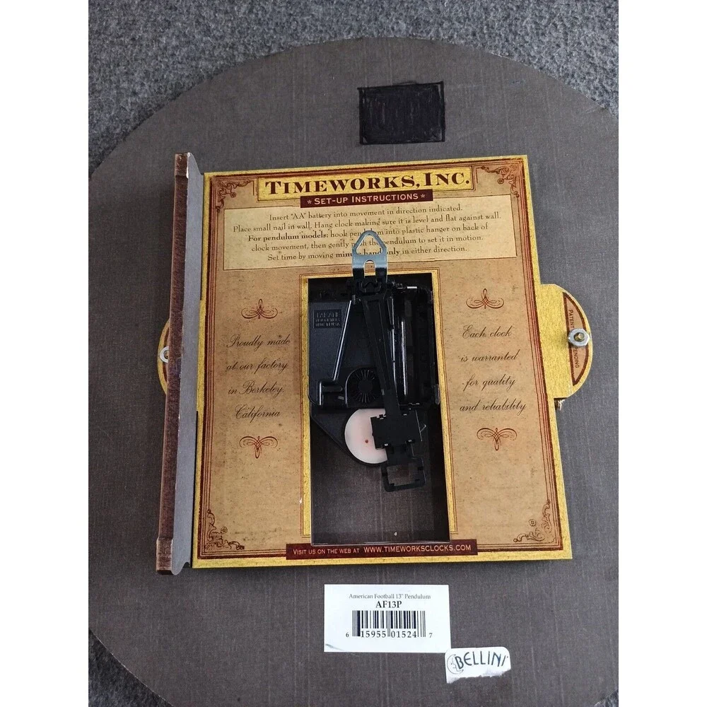 Timeworks Storytime American Football Theme Wall 13” Clock Old School Football